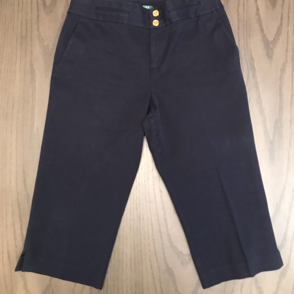 ⭐️ 2/$20 Ralph Lauren 10P Capris Navy Blue - Picture 2 of 5
